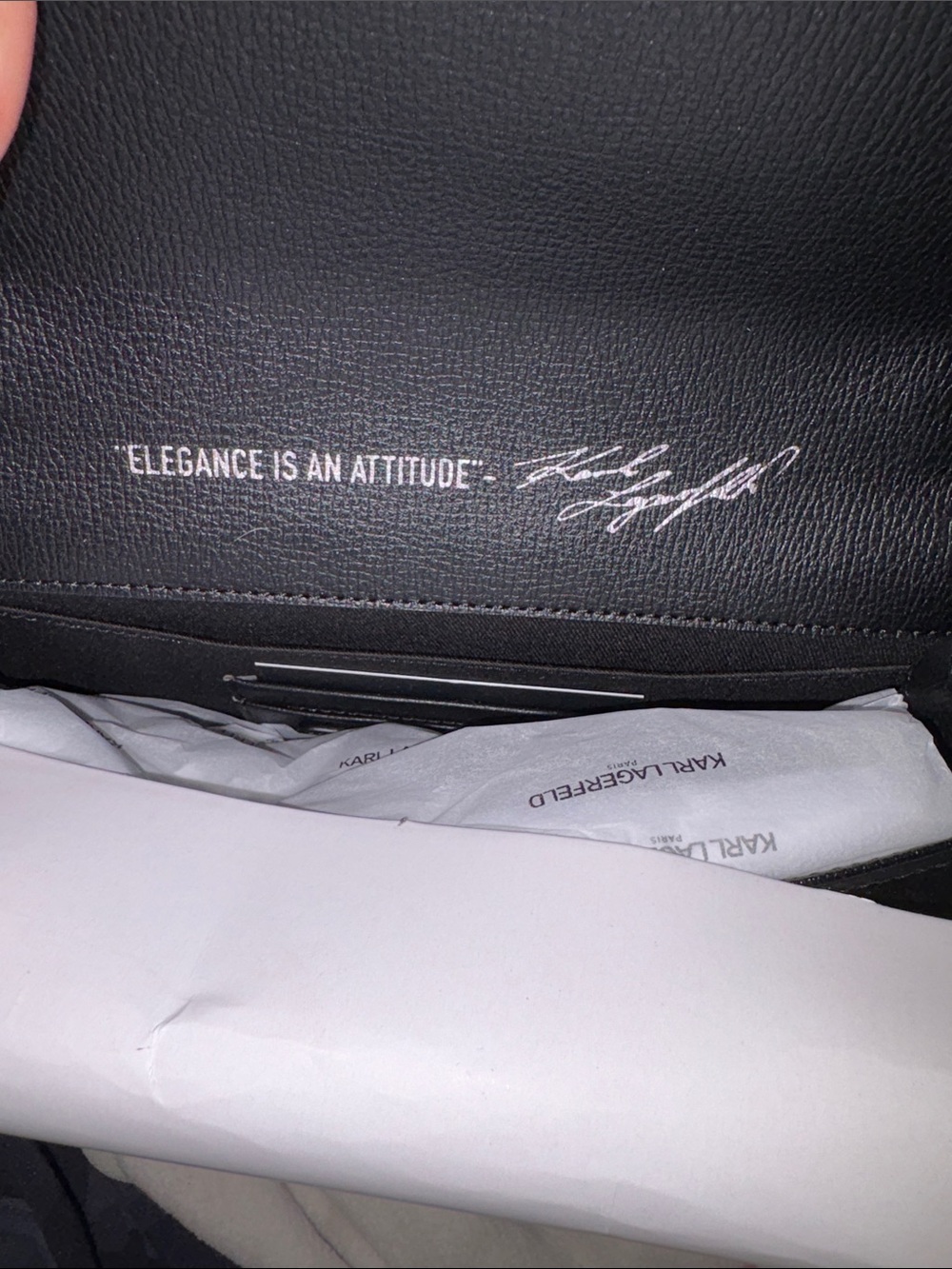 Karl Lagerfeld Black Satchel with Pastel Studs - Picture 5 of 8